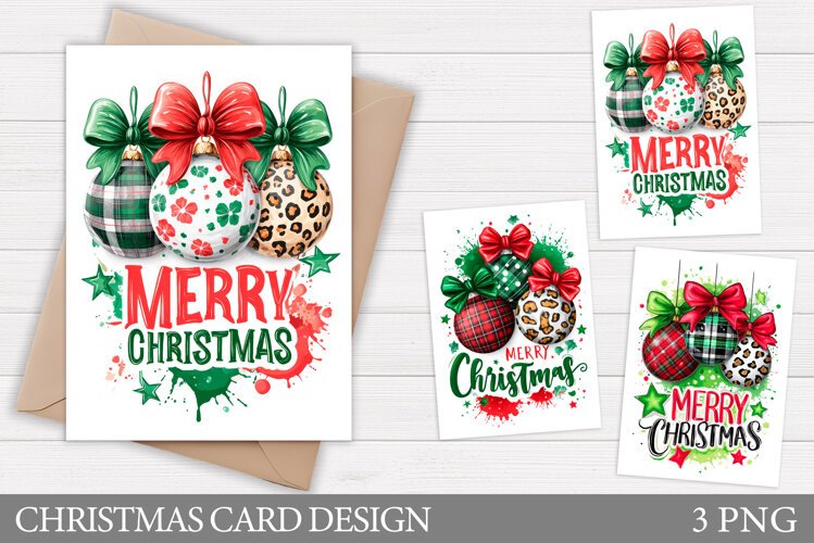 Merry Christmas Card Design. Christmas Card Printable example image 1