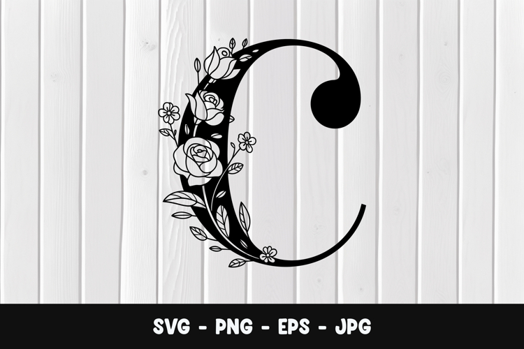 Floral Alphabet Svg Image 10