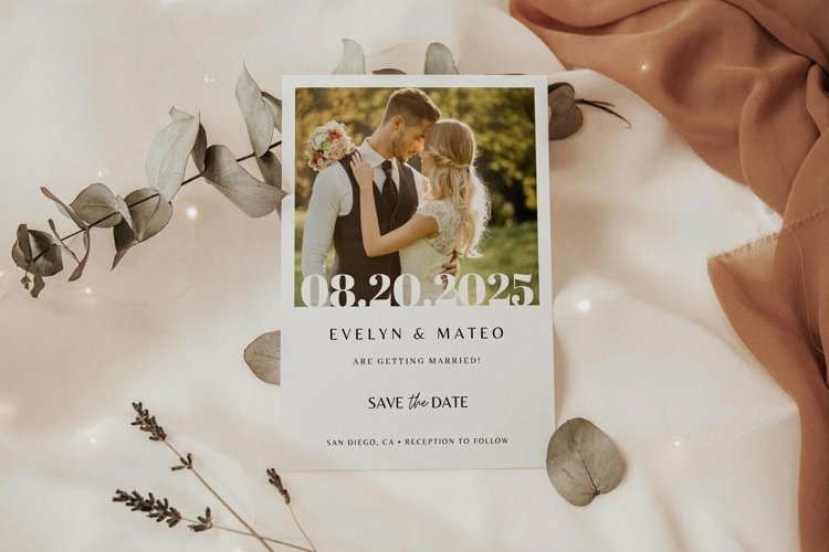 Save The Date Template with Photo (4857657)