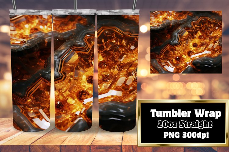 Glitter Marble 3D Tumbler Design 20oz example image 1