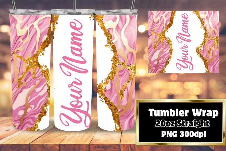Your Text, Your Style: Marble Tumbler