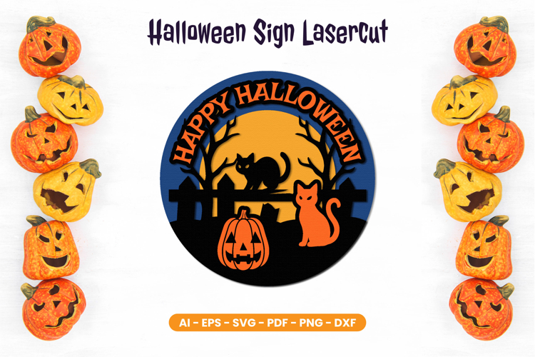 Layered Halloween Sign Lasercut