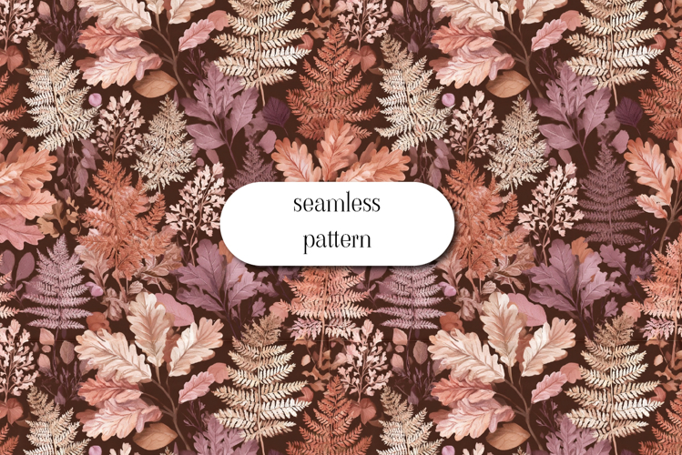 Autumn Leaves Seamless Pattern | Watercolor Botanical Fall