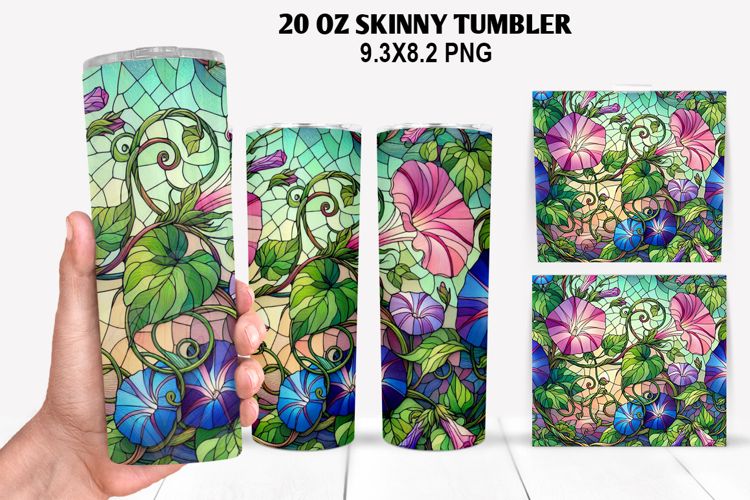 Flower Skinny Tumbler 20oz Wrap Design, Summer Tumbler Wrap