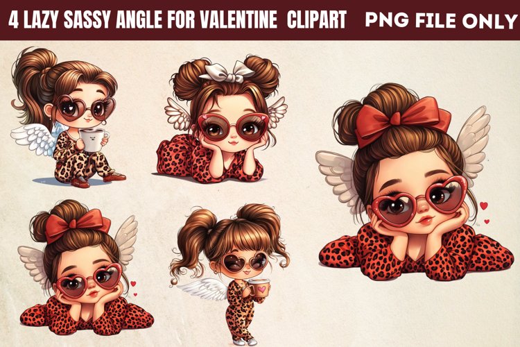 Lazy Sassy Angle for Valentine Clipart PNG