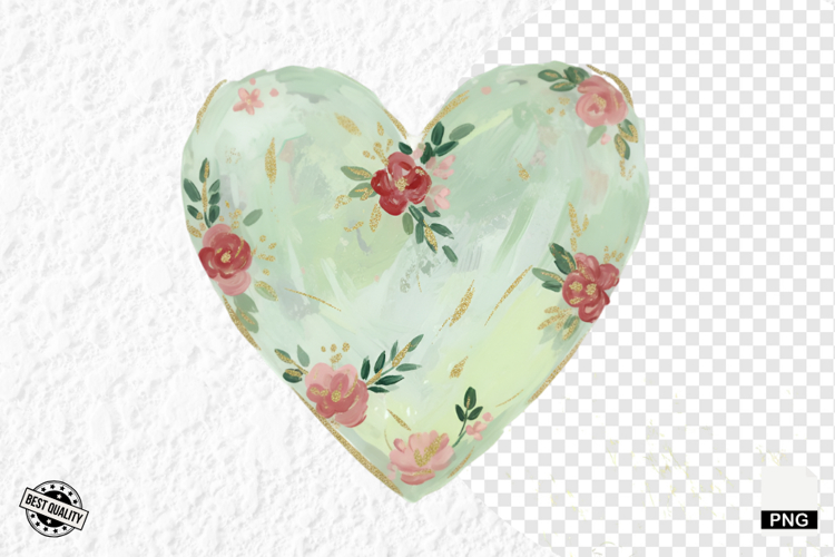 Floral Hearts PNG Clipart