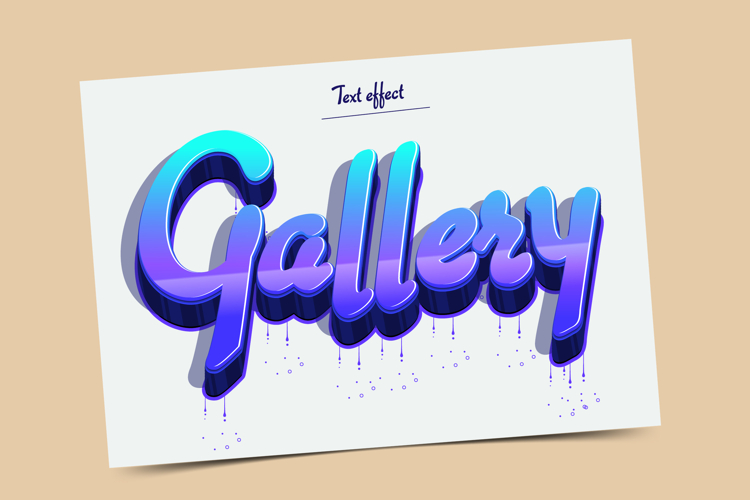 Hand Drawing Lettering Style Text Effect Editable