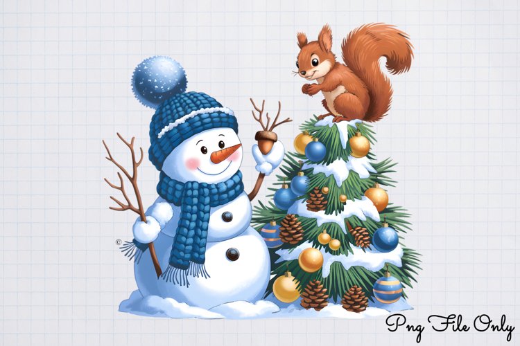 Christmas Snowman Clipart Image 9