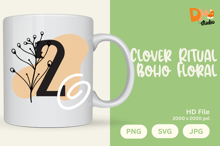 Clover Ritual Boho Floral Monogram