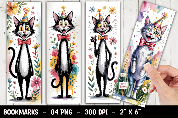 Tall Cat Art Bookmark Sublimation