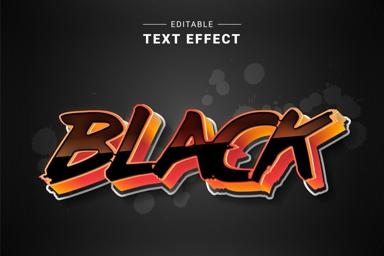 Editable Text Effect for Illustrator. Vector Graphic styles example image 1