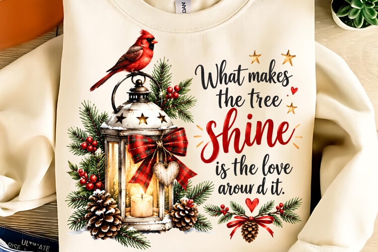 Minimalist Christmas Tree PNG, Rustic PNG, Merry Christmas example image 1