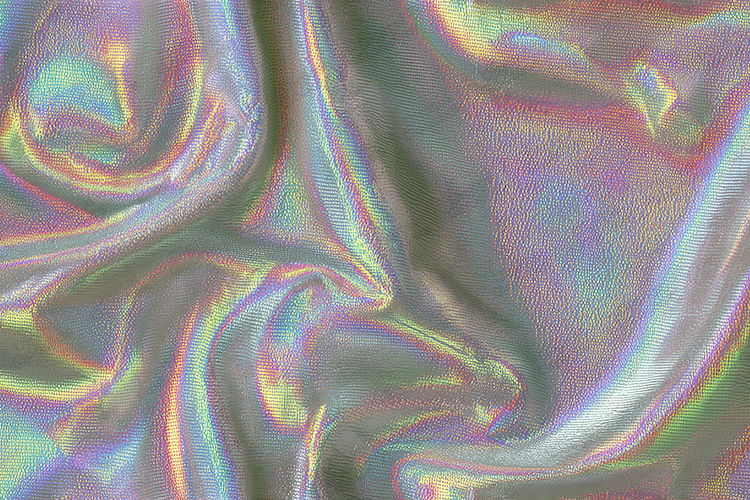 Iridescent Holographic Fabric Texture Background