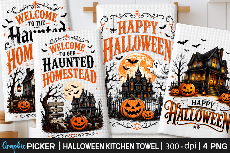 Halloween Kitchen Towel PNG, Funny Halloween PNG, Spooky PNG