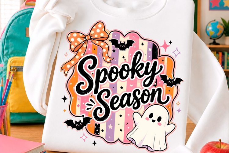 Spooky Vibes PNG Striped Halloween Png