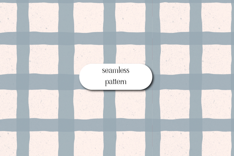 Soft Blue Gingham Seamless Checkered Pattern