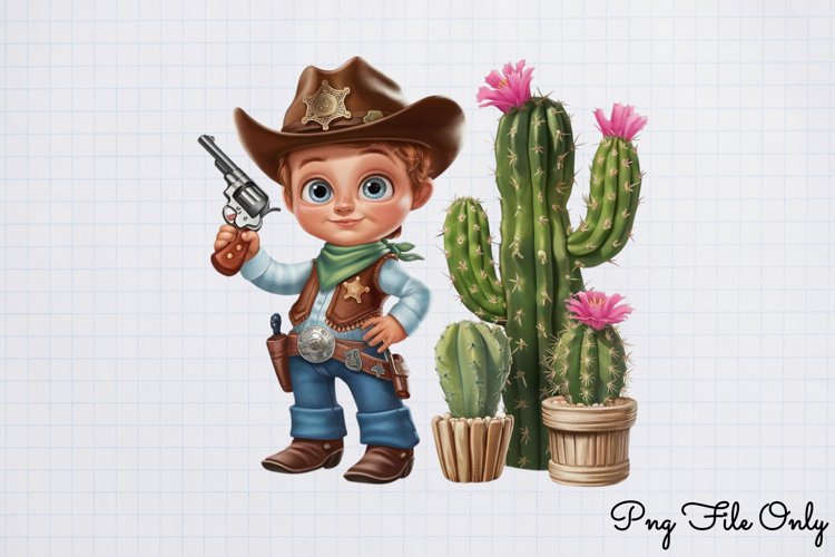 Little Cowboy Clipart PNG