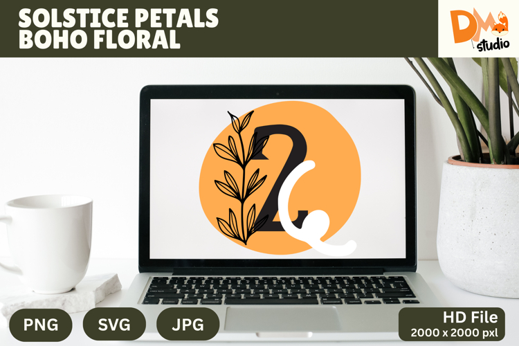 Floral Monogram Letter Svg Image 4