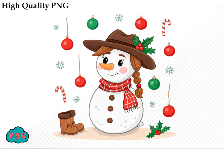 Christmas Cactus and Cow Boy Boots PNG