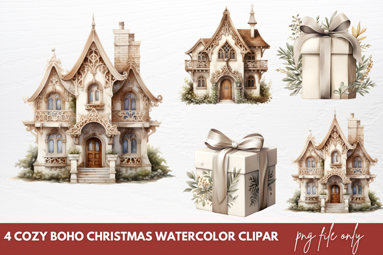 Boho Christmas Clipart