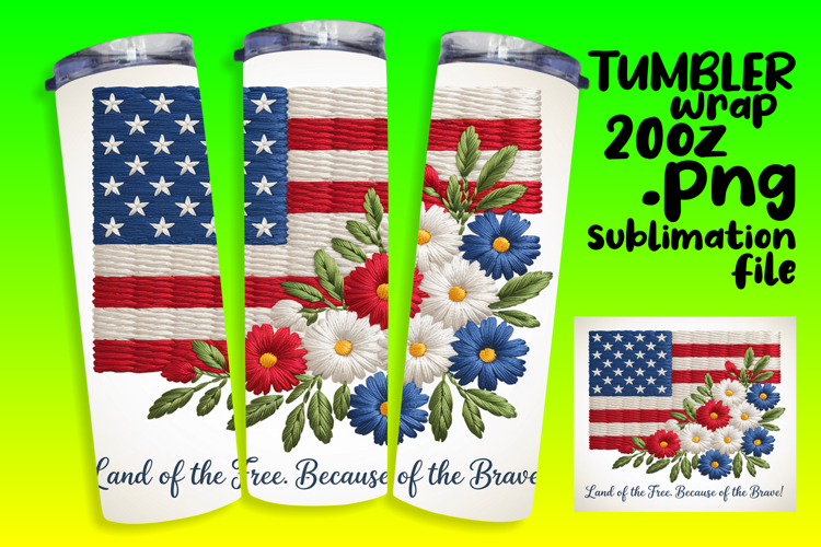 LUXURIOUS 20oz PNG Tumbler Template , Patriotic