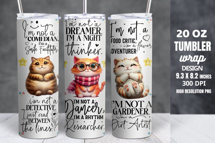 Funny Quotes 20oz Skinny Tumbler Sublimation