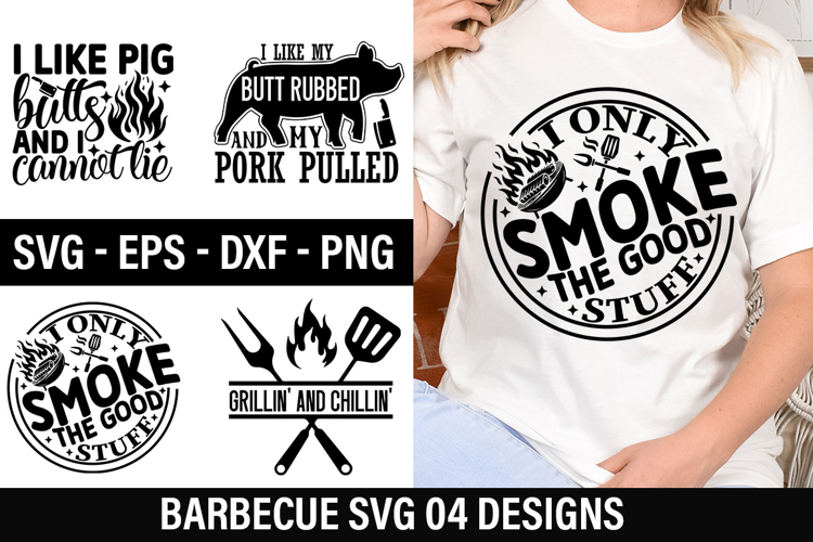 Barbecue SVG Design - I like my butt rubbed and my pork pull