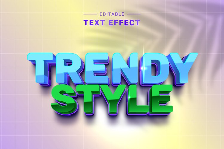 Editable Text Effect for Illustrator. Vector Graphic styles example image 1