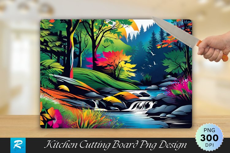 Nature Cutting Board Sublimation Design