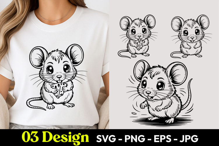 Cute Little Mouse SVG PNG