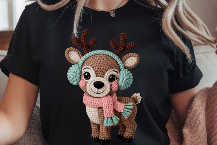 Cute Crochet Reindeer Pastel Kawaii Christmas Deer