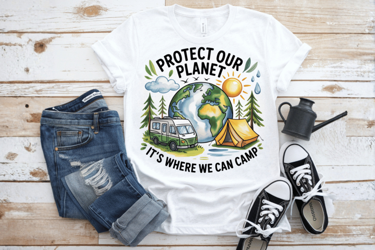 Protect our planet its where we can camp PNG Sublimation |
