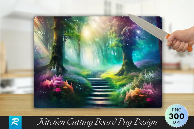 Nature Cutting Board Sublimation Design