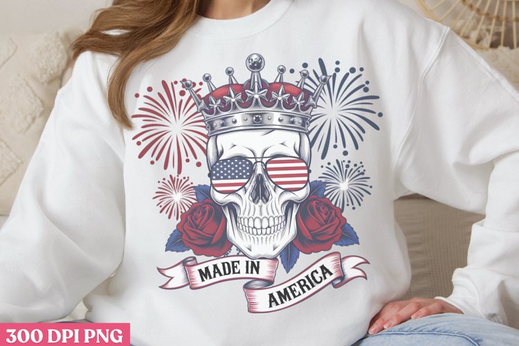 Made In America PNG, 4th Of July Sublimation PN