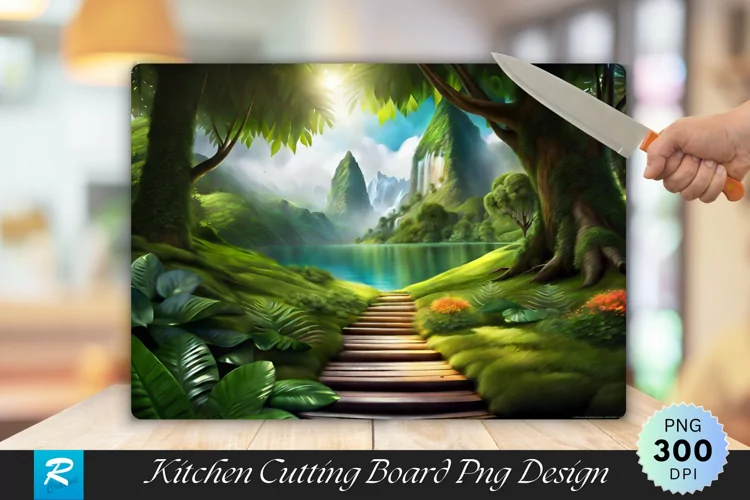 Nature Cutting Board Sublimation Design