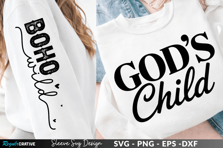 God’s Child Boho Faith sleeve svg design, gods child svg