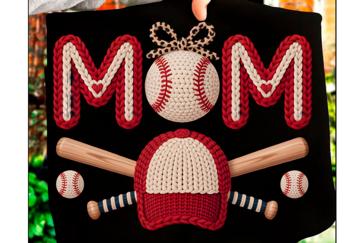 Baseball PNG, Faux Yarn Ball PNG, Baseball Mama PNG,
