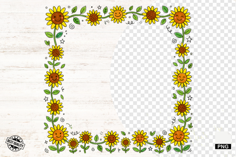 Sunflower Border Clipart Image 3