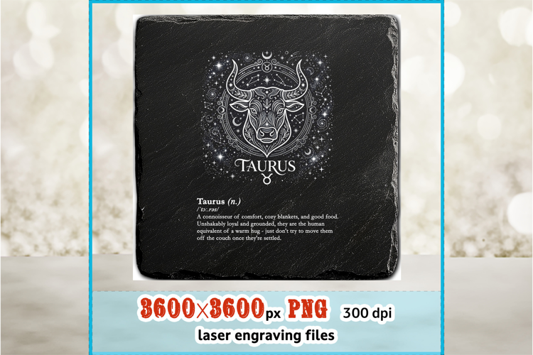 Funny TAURUS Definition PNG laser engraving files