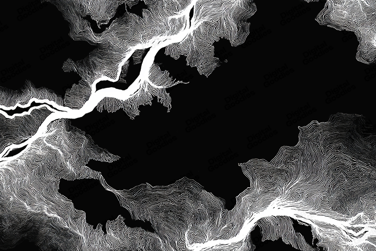 Black White Abstract Line Art Lightning Background JPG
