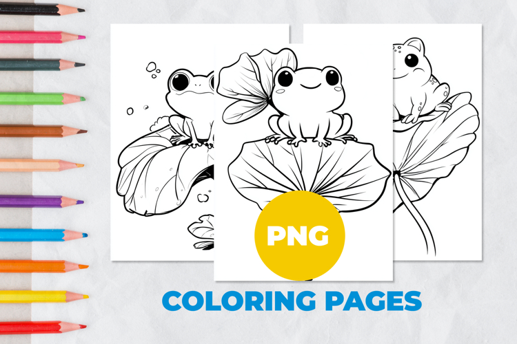 Cute frog Coloring Pages | Coloring book