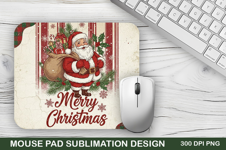 Merry Christmas Mouse Pad Sublimation - Christmas Design