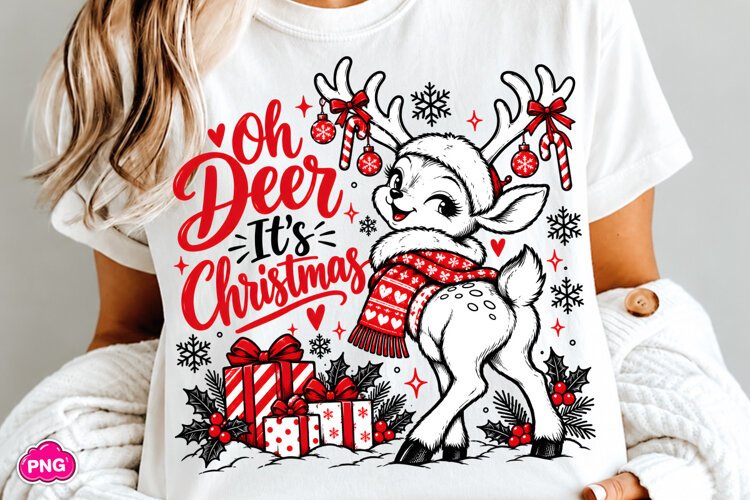 Oh Deer It’s Christmas PNG, Oh Deer It’s Christmas PNG example image 1