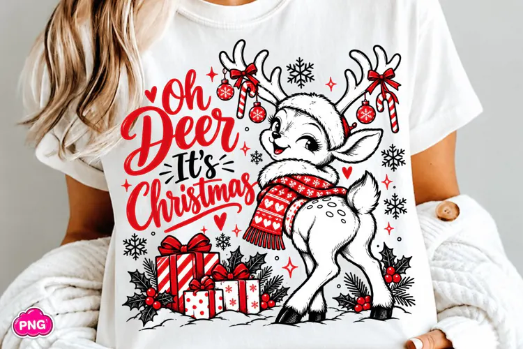 Oh Deer It’s Christmas PNG, Oh Deer It’s Christmas PNG