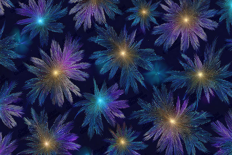 Neon Firework Pattern Background for Holiday Crafts