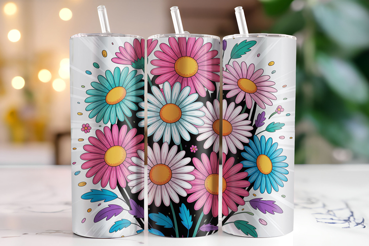 Flowers Tumbler Wrap | Sublimation | Tumblers