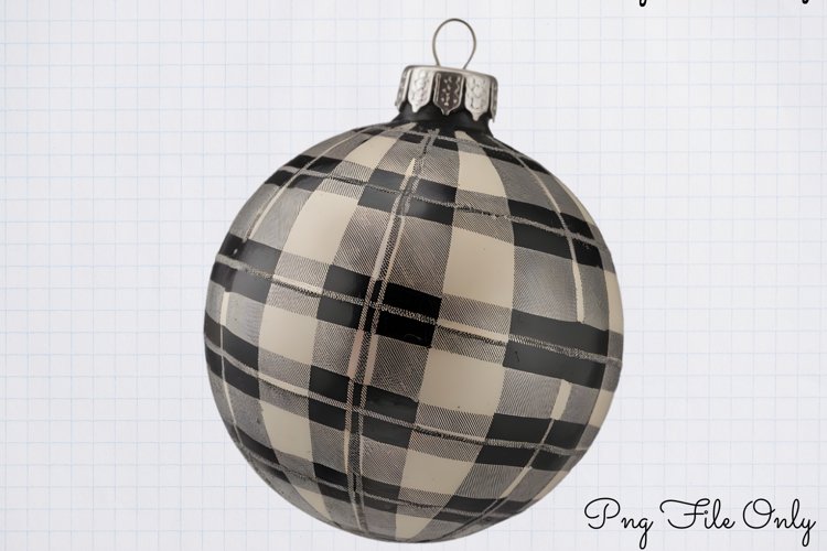 Black White Plaid Christmas PNG