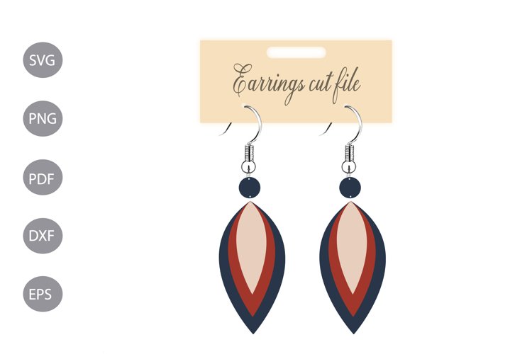 Earrings SVG Template Design