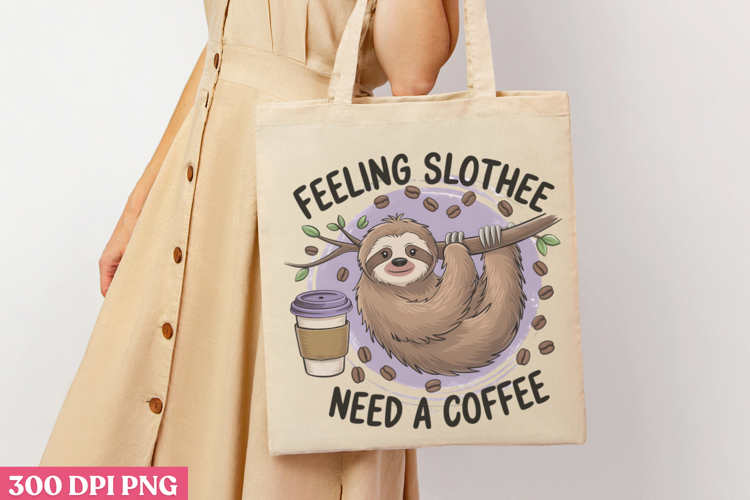 Feeling Slothee Need PNG, Sloth Sublimation PNG