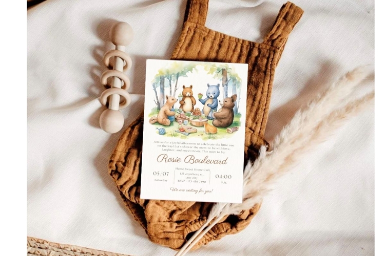 Baby Shower Invitation Template 103 example image 1